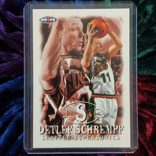 Detlef Schrempf 1998 Skybox NBA Hoops #153 Seattle super sonics NBA Basketball card VGC
