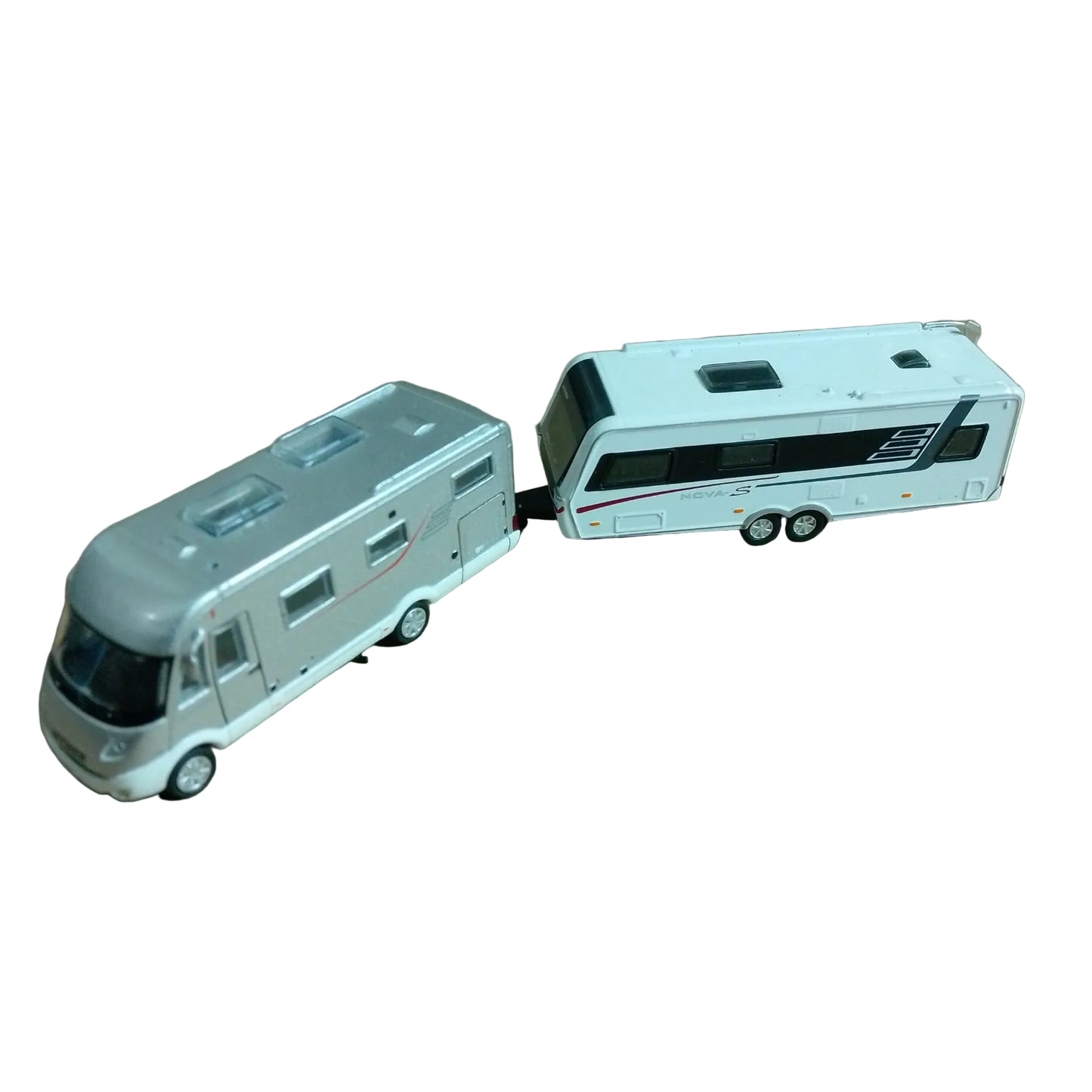 Schuco 1:87 Hymer b class motorhome + nova-s caravan very rare diecast loose models