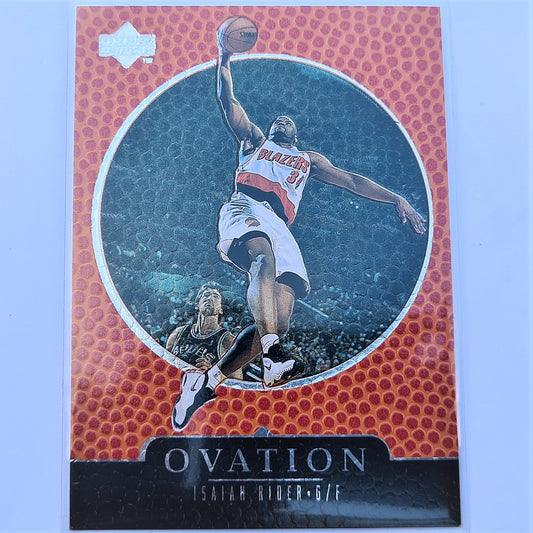 Isaiah Rider 1998 Upper Deck Ovation NBA Basketball #55 Portland Trail Blazers Mint Sleeved