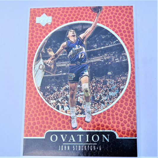 John Stockton 1998 Upper Deck Ovation NBA Basketball #66 Utah Jazz Mint Sleeved