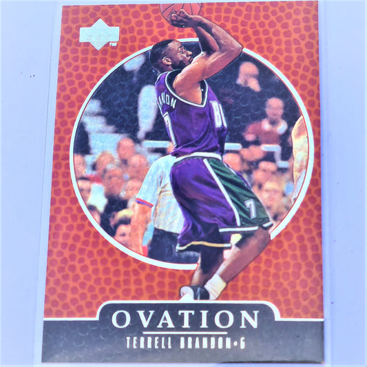 Terrell Brandon 1998 Upper Deck Ovation NBA Basketball #36 Milwaukee Bucks Mint Sleeved