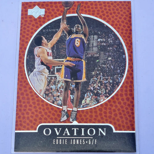 Eddie Jones 1998 Upper Deck Ovation NBA Basketball #30 LA Lakers Mint Sleeved