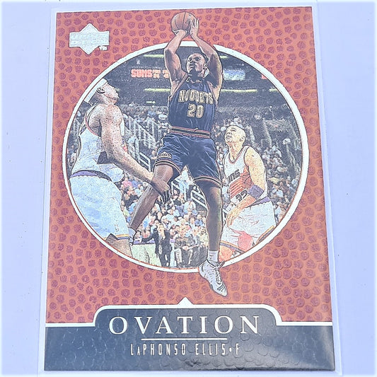 LaPhonso Ellis 1998 Upper Deck Ovation NBA Basketball #16 Denver Nuggets Mint Sleeved