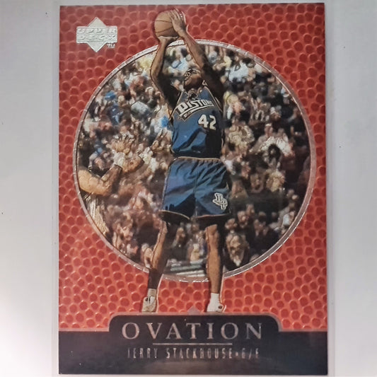 Jerry Stackhouse 1998 Upper Deck Ovation NBA Basketball #19 Detroit Pistons Mint Sleeved