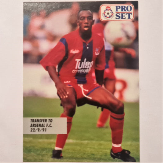 Ian Wright 1991-92 Pro Set Football League Soccer #29 Crystal Palace Arsenal Case Fresh Sleeved stunning example