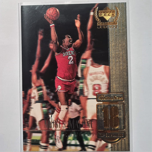 Moses Malone 1999 Upper Deck Century Legends #18 Top 50 players NBA Basketball Philadelphia 76ers Mint Sleeved