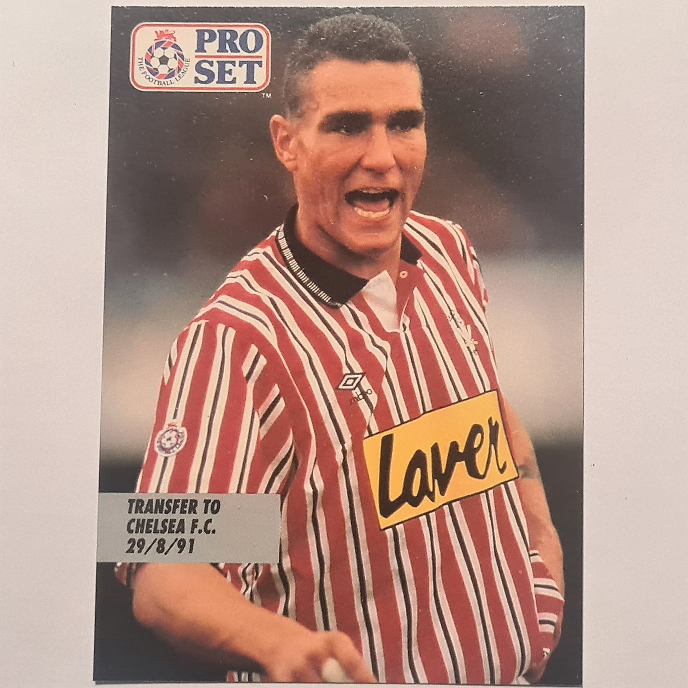 Vinnie Jones 1991-92 Pro Set Football League Soccer #99 Sheffield United Chelsea Case Fresh Sleeved stunning example