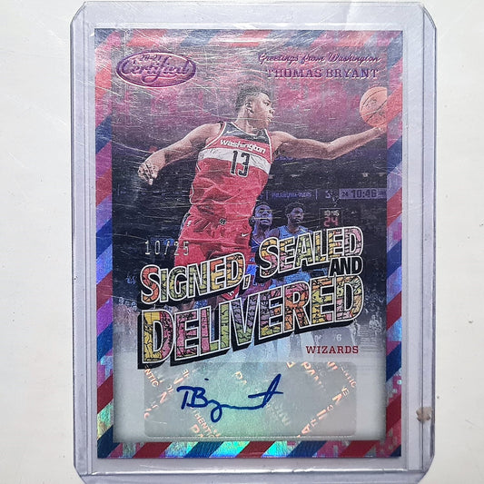 2020-21 Thomas Bryant Panini Certified SSD-TBY NBA Basketball SIGNED SEALED DELIVERED 10/25 Pink Holo superb sealed Washington Wizards