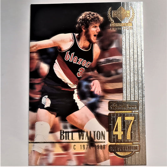 Bill Walton 1999 Upper Deck Century Legends #47 Top 50 players NBA Basketball Portland Trail Blazers Mint Sleeved