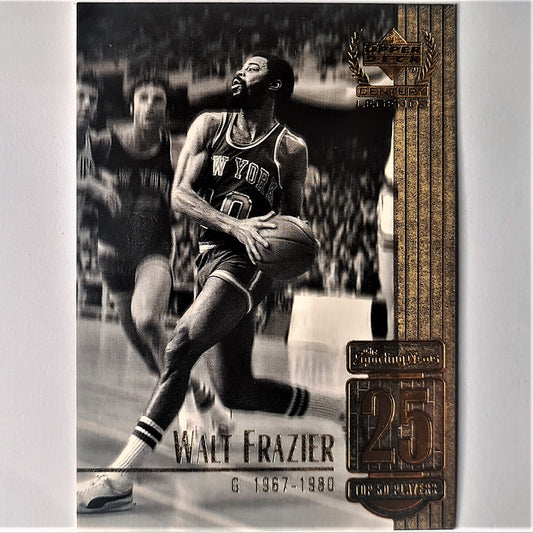 Walt Frazier 1999 Upper Deck Century Legends #25 Top 50 players NBA Basketball New York Knicks Mint Sleeved