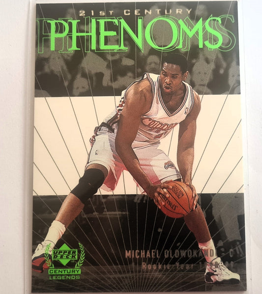 Michael Olowokanoi 1998 Upper Deck 21st Century Legends Phenoms #63 NBA Basketball LA Clippers mint Sleeved