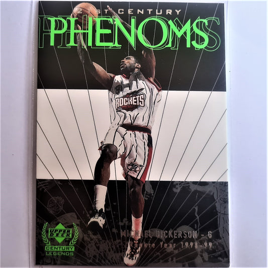 Michael Dickerson 1998 Upper Deck 21st Century Legends Phenoms #80 NBA Basketball Houston Rockets mint Sleeved