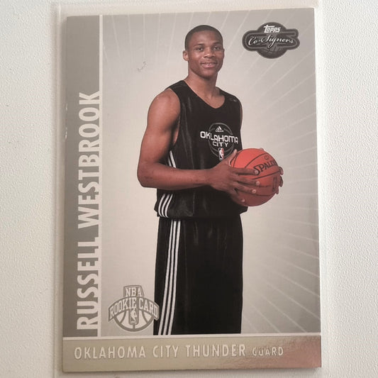 Russell Westbrook 2008 Topps Co-Signers 0205/2008 Rookie card #104 NBA Basketball Oklahoma City Thunder superb example Sleeved