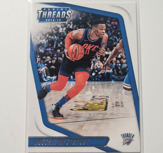Russell Westbrook 2018-19 Panini Threads #86 NBA Basketball Oklahoma City Thunder Very Good Sleeved