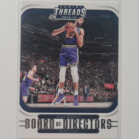 Rudy Gobert 2018-19 Panini Threads #5 NBA Basketball Board of Directors Utah Jazz superb Sleeved