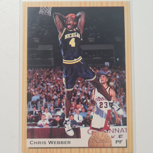 Chris Webber 1993 Classic #1 NBA Basketball Michigan Draft picks rookie superb Sleeved