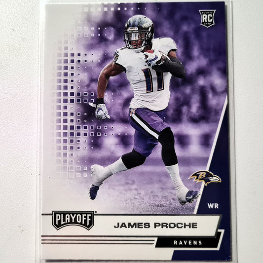 James Proche 2020 Panini Playoff Rookie RC #253 NFL Baltimore Superb sleeved