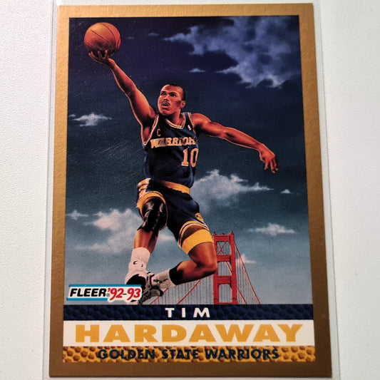 Tim Hardaway 1992 Fleer 92-93 #251 NBA Basketball Golden State Warriors Hervorragende Ärmel