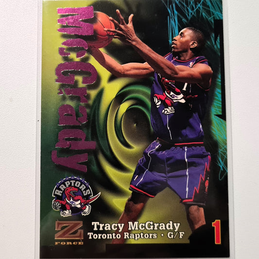 Tracy McGrady 1998 Skybox Z-Force #172 NBA Basketball Toronto Raptors Hervorragende Ärmel