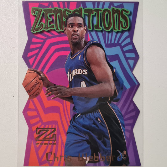 Chris Webber 1998 Skybox Z-Force Zensations #25ZN NBA Basketball Washington Wizards Very Good sleeved