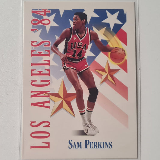 Sam Perkins 1992 Skybox #560 Los Angeles 84 NBA Basketball Team USA Superb Sleeved