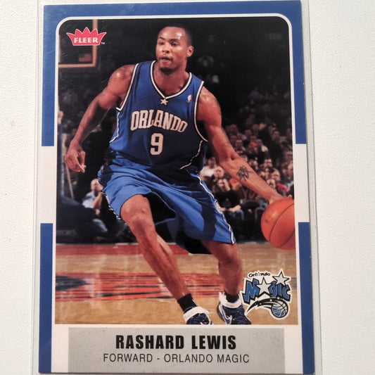 Rashard Lewis 2007–08 Fleer #50 NBA Basketball Orlando Magic, sehr gute Ärmel