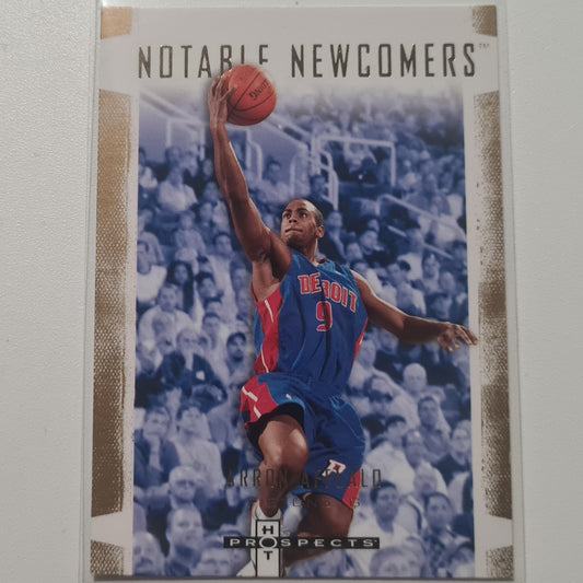 Arron Afflalo 2007-08 Fleer Hot Prospects Notable Newcomers Rookie NN-12  NBA Basketball Detroit Pistons Very good sleeved