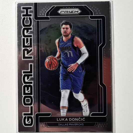 Luka Doncic 2021-22 Panini Prizm #4 Global Reach NBA Basketball Dallas Mavericks Mint Sleeved