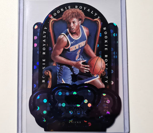 Miles McBride 2021-22 Panini Crown Royalty Rookie #34 28/75 NBA Basketball New York Knicks Mint Sleeved