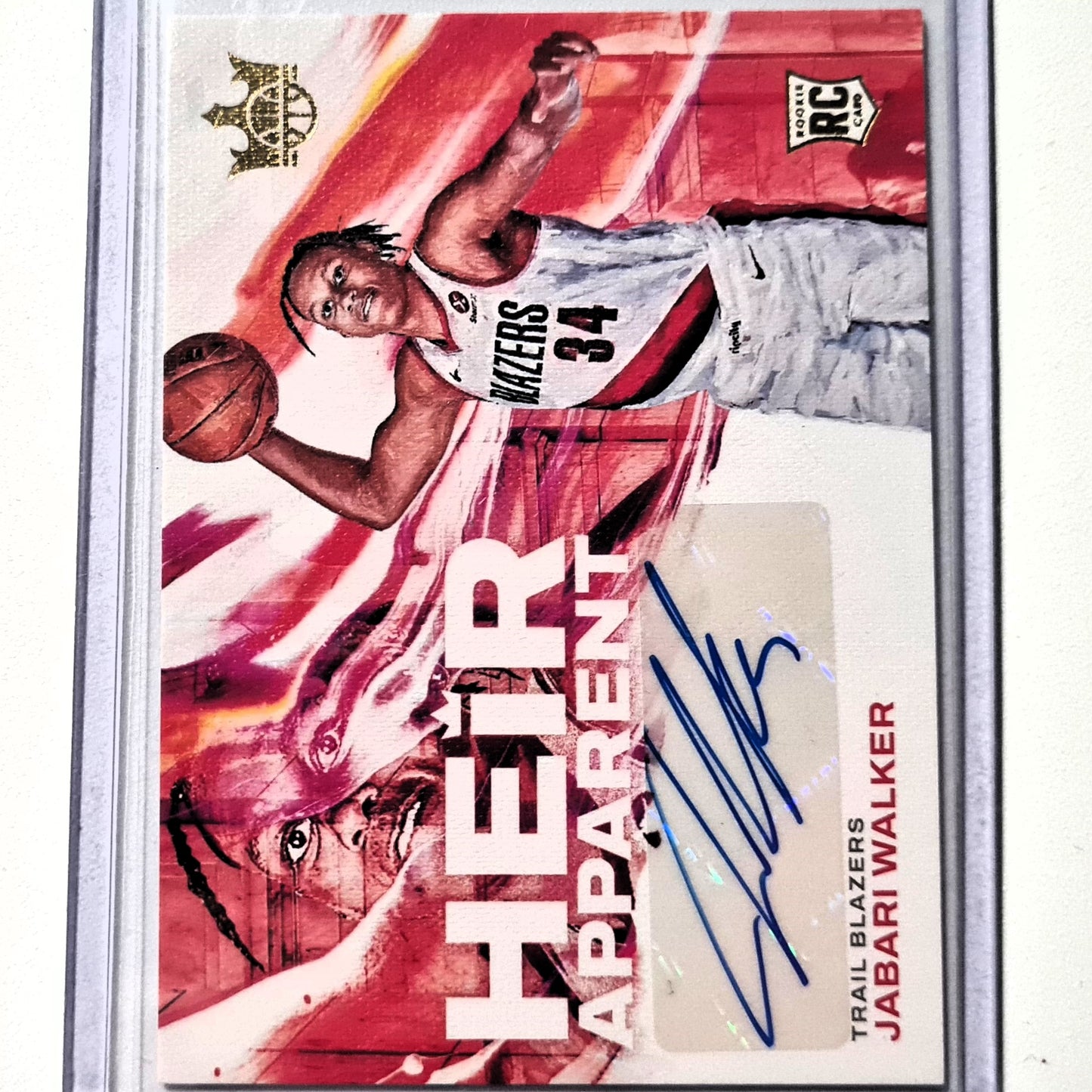 Jabari Walker 2022-23 Panini Court Kings HA-JWT Heir Apparent Autograph 121/199 NBA Basketball Portland Trail Blazers Mint Sleeved