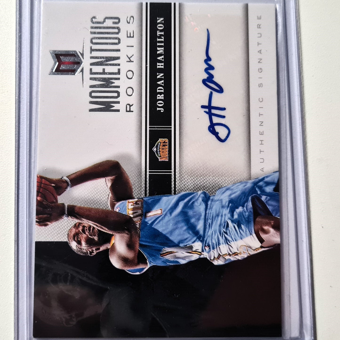 Jordan Hamilton 2013 Panini Momentum Momentous Rookies Autograph NBA Basketball Denver Nuggets Mint Sleeved