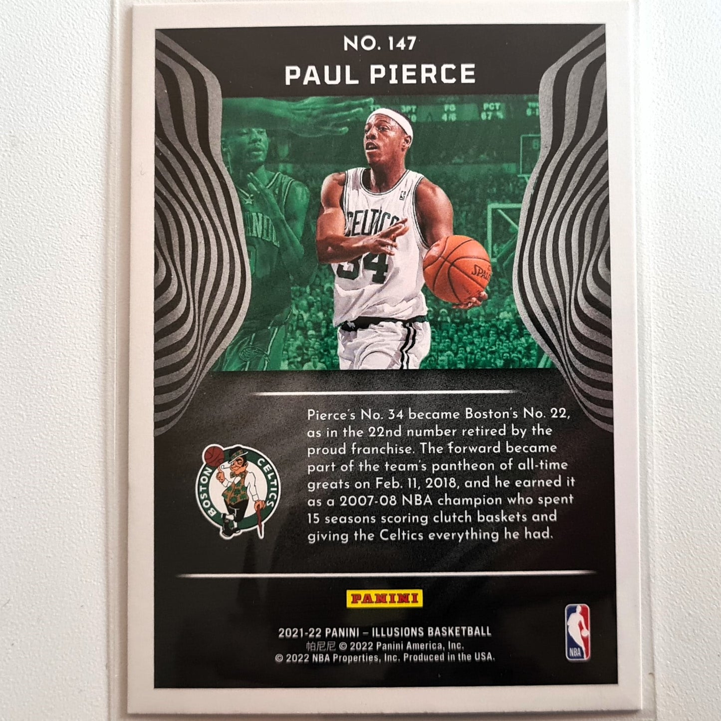 Paul Pierce 2021-22 Panini illusions #147 NBA Basketball Boston Celtics Mint Sleeved