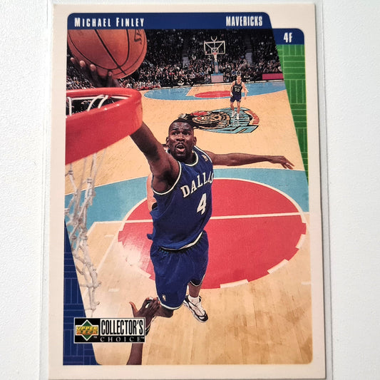 Michael Finley 1997 Upper Deck #30 NBA Basketball Dallas Mavericks Excellent-Nr Mint Mint Sleeved