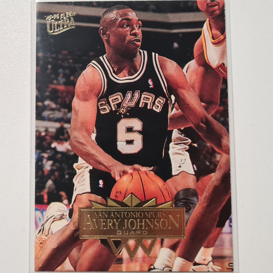 Avery Johnson 1995 Fleer 95-96 #163 NBA Basketball San Antonio Spurs Superb Sleeved