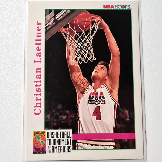 Christian Laettner 1992 Skybox NBA Team USA Rookie RC Card NBA Basketball Superb Sleeved