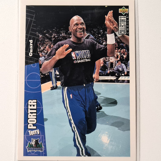 Terry Porter 1996 Upper Deck #91 NBA Basketball Minnesota Timberwolves Ausgezeichnete Ärmel