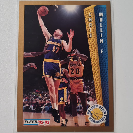 Chris Mullin 1992 Fleer 92-93 #77 NBA Basketball Golden State Warriors Very Good Sleeved