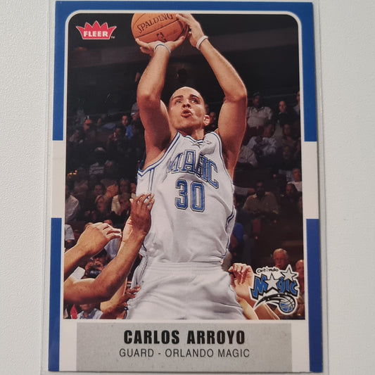 Carlos Arroyo 2007-08 Fleer #54 NBA Basketball Orlando Magic Very Good Sleeved