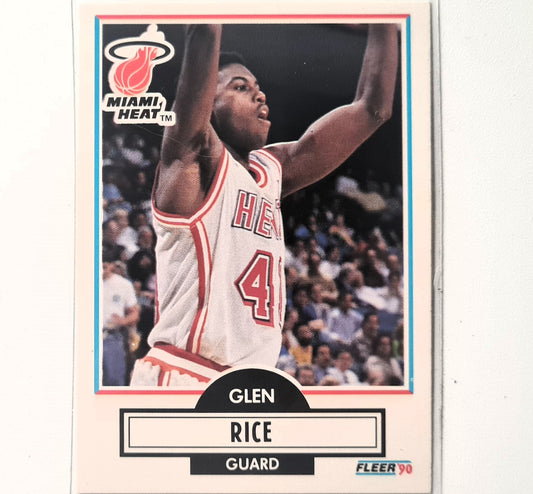 Glen Rice 1990 Fleer 90 #101 NBA Basketball Miami Heat Excellent Nr. Mint Sleeved