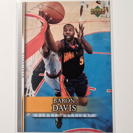 Baron Davis 2007-08 Upper Deck #176 First Edition NBA Basketball Golden State Warriors Excellent Sleeved