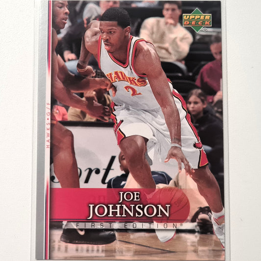Joe Johnson 2007-08 Upper Deck #196 First Edition NBA Basketball Atlanta Hawks Excellent Sleeved