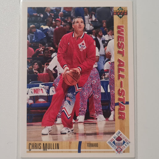 Chris Mullin 1991 Upper Deck #60 NBA Basketball West All-Star Very Good Sleeved