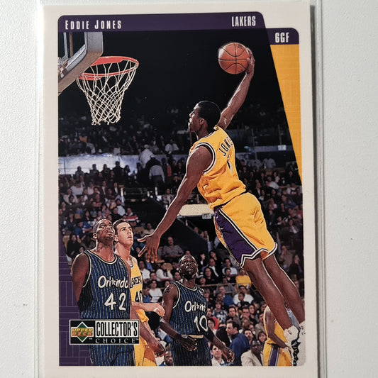 Eddie Jones 1997 Upper Deck Collectors Choice #63 NBA Basketball LA Lakers Excellent Sleeved