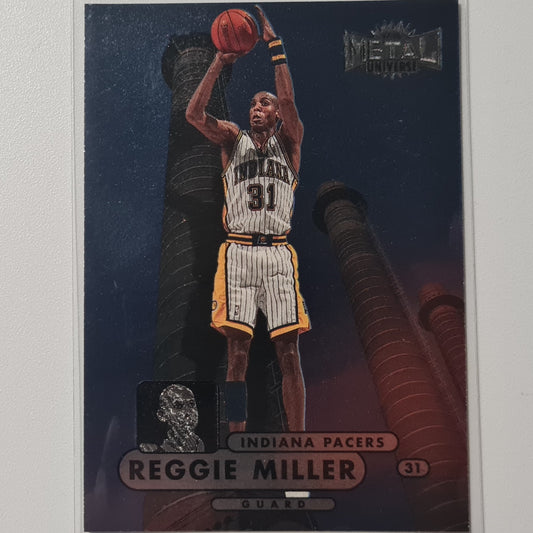 Reggie Miller 1998 Fleer Metal Universe 97-98 #39 NBA Basketball Indiana Pacers Very good/Excellent Sleeved
