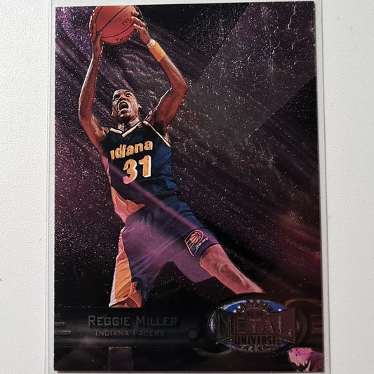 Reggie Miller 1998 FLEER Metal Universe 97-98 #98 NBA Basketball Indiana Pacers Very good/Excellent Sleeved