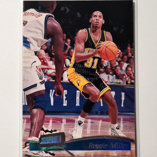 Reggie Miller 1998 Topps Stadium Club #42 NBA Basketball Indiana Pacers Very Good Sleeved