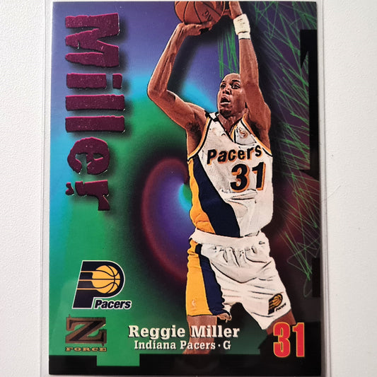 Reggie Miller 1997 Skybox Z-Force 97-98 #31 NBA Basketball Indiana Pacers Excellent Sleeved