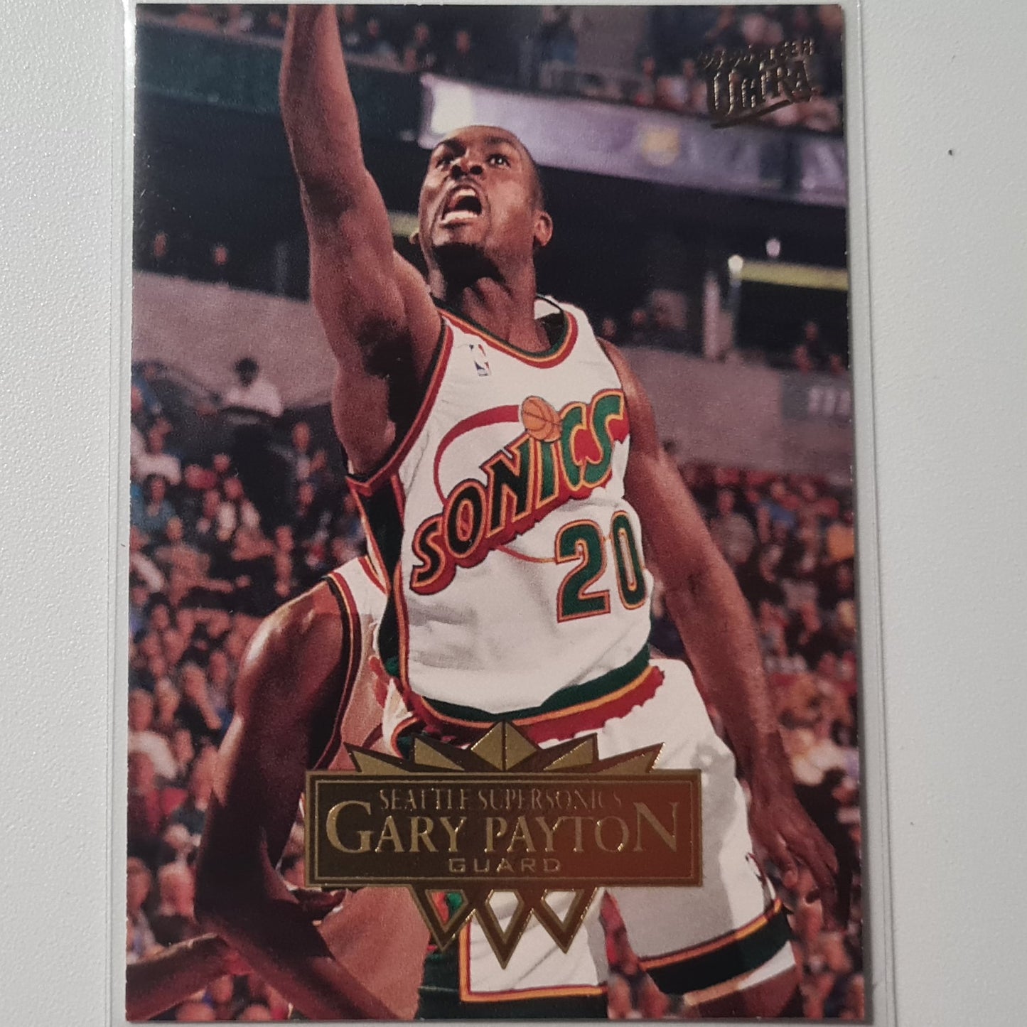 Gary Payton 199.6 Fleer Ultra 95-96 #242 NBA Basketball Seattle Super Sonics Excellent/Mint Sleeved