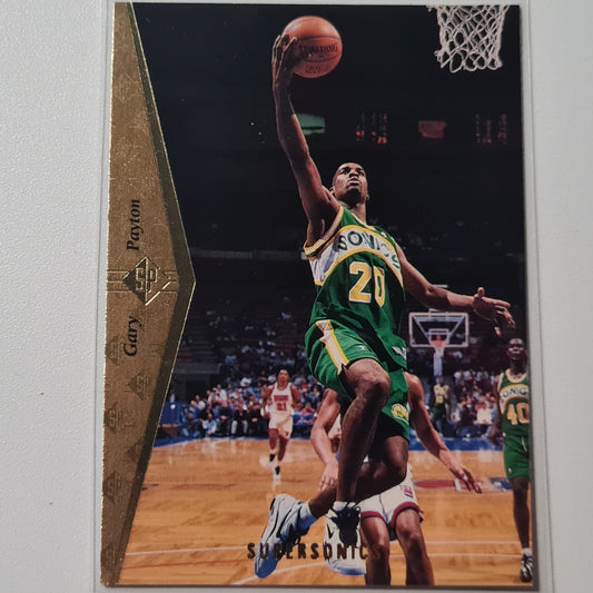 Gary Payton 1995 Upper-Deck SP #152 NBA Basketball Seattle Super Sonics Excellent Sleeved