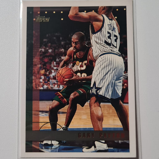 Gary Payton 1997 Topps #179 NBA Basketball Seattle Super Sonics Excellent Sleeved